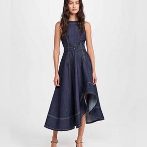 Cinq à Sept Navy Midi Dress NWOT